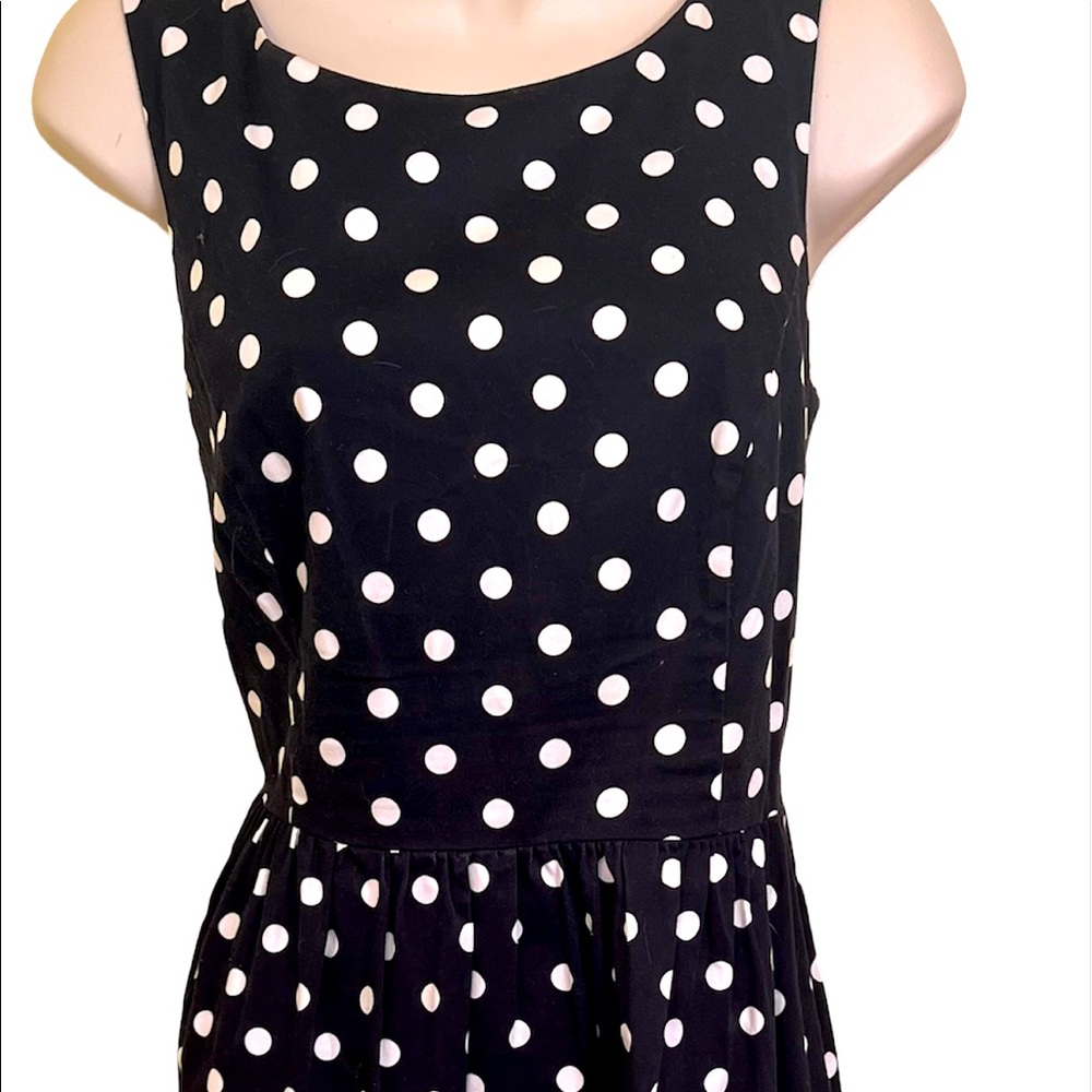 Lauren Conrad Black n white polka dot dress size 10